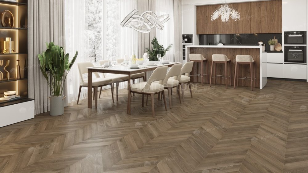 LVT плитка "Alpine Floor" Дуб Насыщенный (555*127*2,5 мм) — купить в Северодвинске