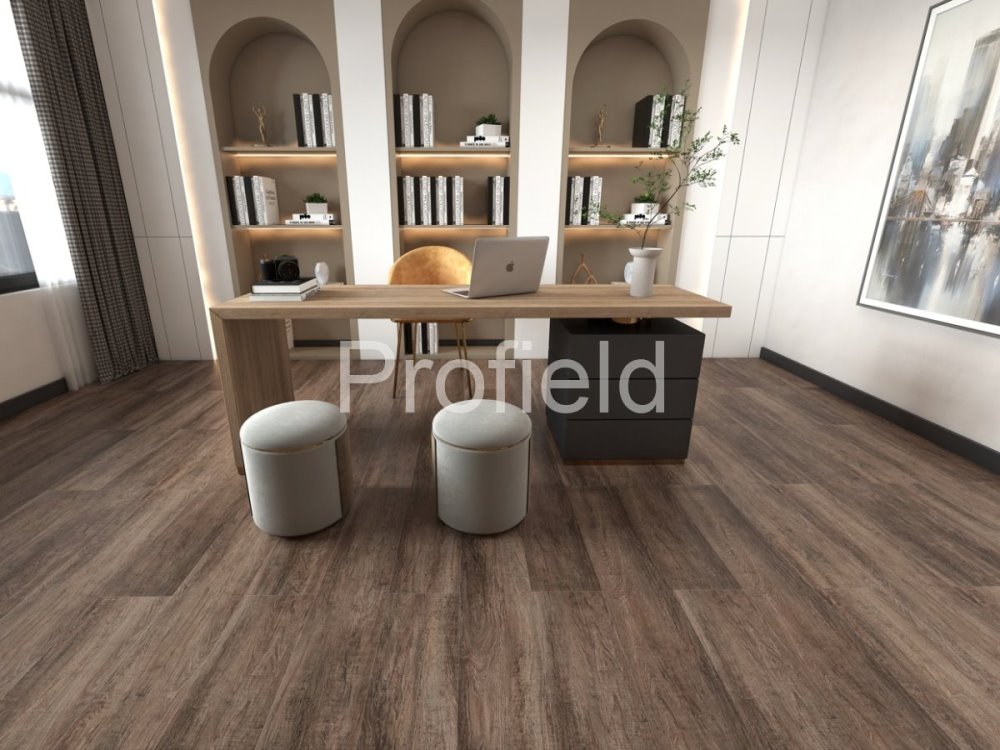 HSPC ламинат "Profield" Дуб темный (1200*228*5,5 мм) — купить в Северодвинске