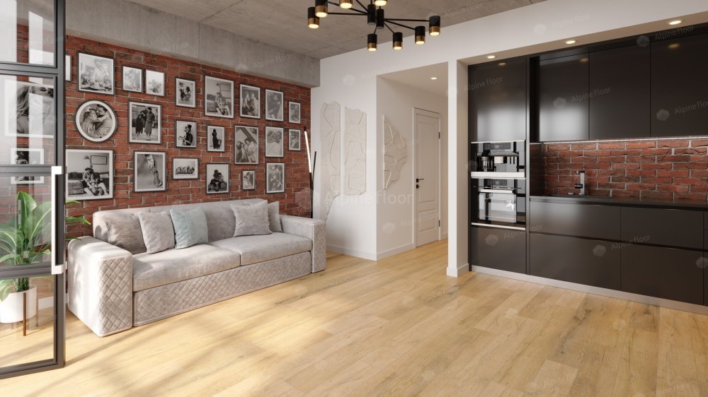 SPC Ламинат "Alpine Floor" Дуб медовый (1220*183*8 мм) — купить в Северодвинске