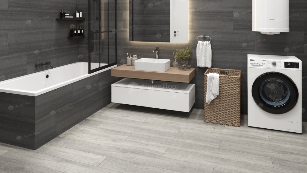 SPC Ламинат "Alpine Floor" Дуб платина (1524*180*8 мм) — купить в Северодвинске