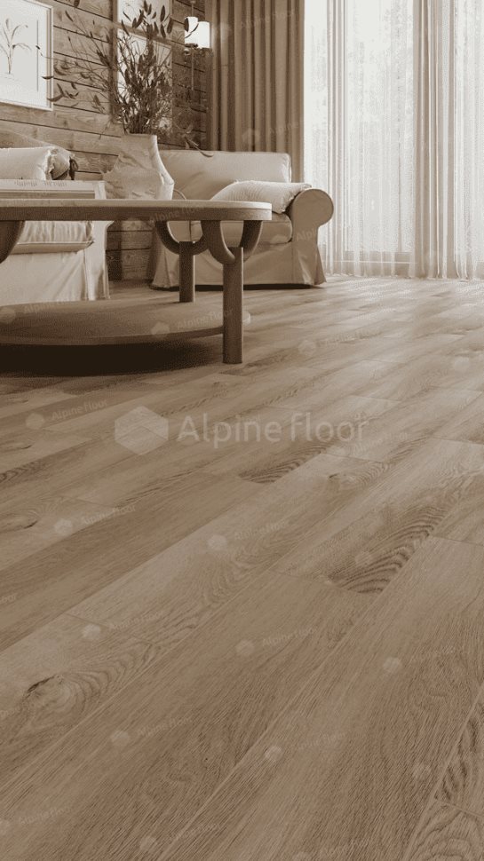 Виниловый ламинат "Alpine Floor" Parquet Light Дуб Синистра (600*125*4 мм) — купить в Северодвинске