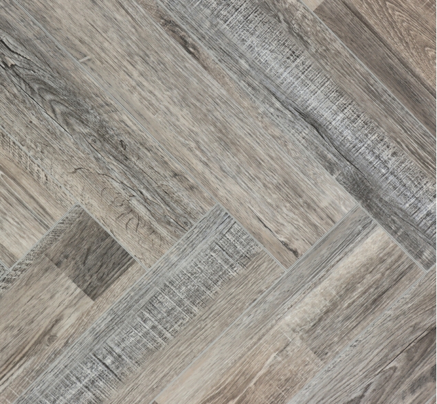 Виниловый ламинат SPC "Cronafloor" Herringbone Дуб Реймс (640*128*4,5 мм) — купить в Северодвинске