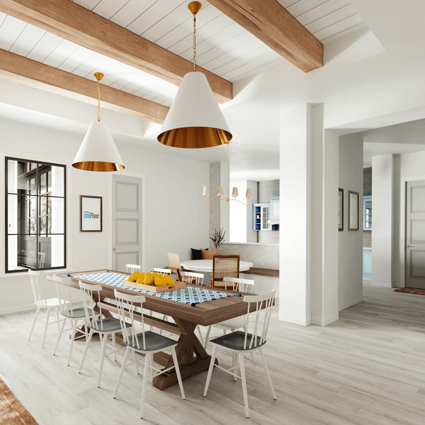 SPC плитка для пола Дуб Ледяной (1220*180*4 мм) — купить в Северодвинске