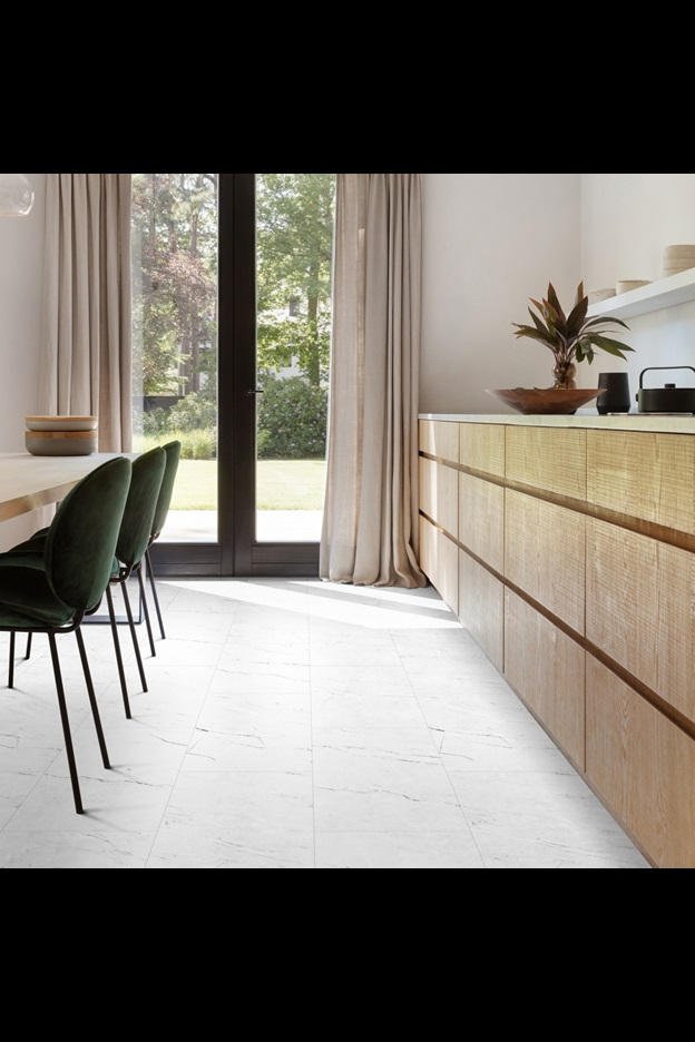 Замковая ПВХ плитка Carrara Marble 112 (610*303*5 мм) — купить в Северодвинске