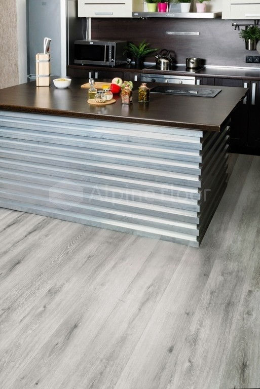 Замковая ПВХ плитка "Alpine Floor" Ясень Серый  (1220*183*4мм) — купить в Северодвинске