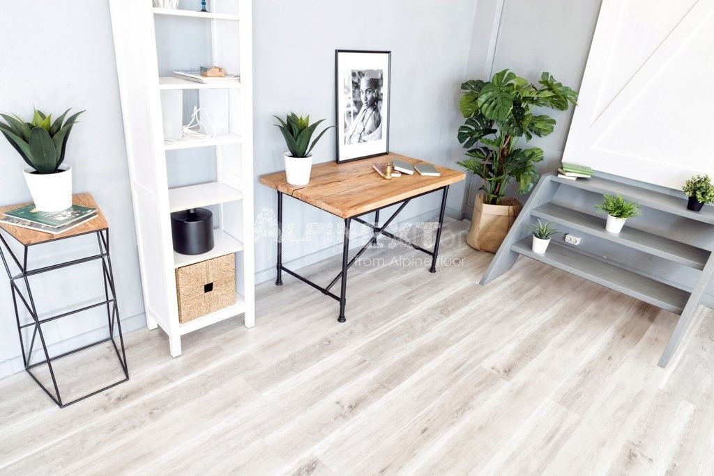 Замковая ПВХ плитка "Alpine Floor" Дуб выбеленный  (1220*183*4мм) — купить в Северодвинске